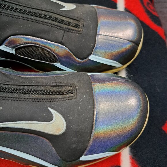 %Size 11.5 Nike Air Flightposite Black Topaz Mist Blue A09378-001 Men / A 16 main image 7
